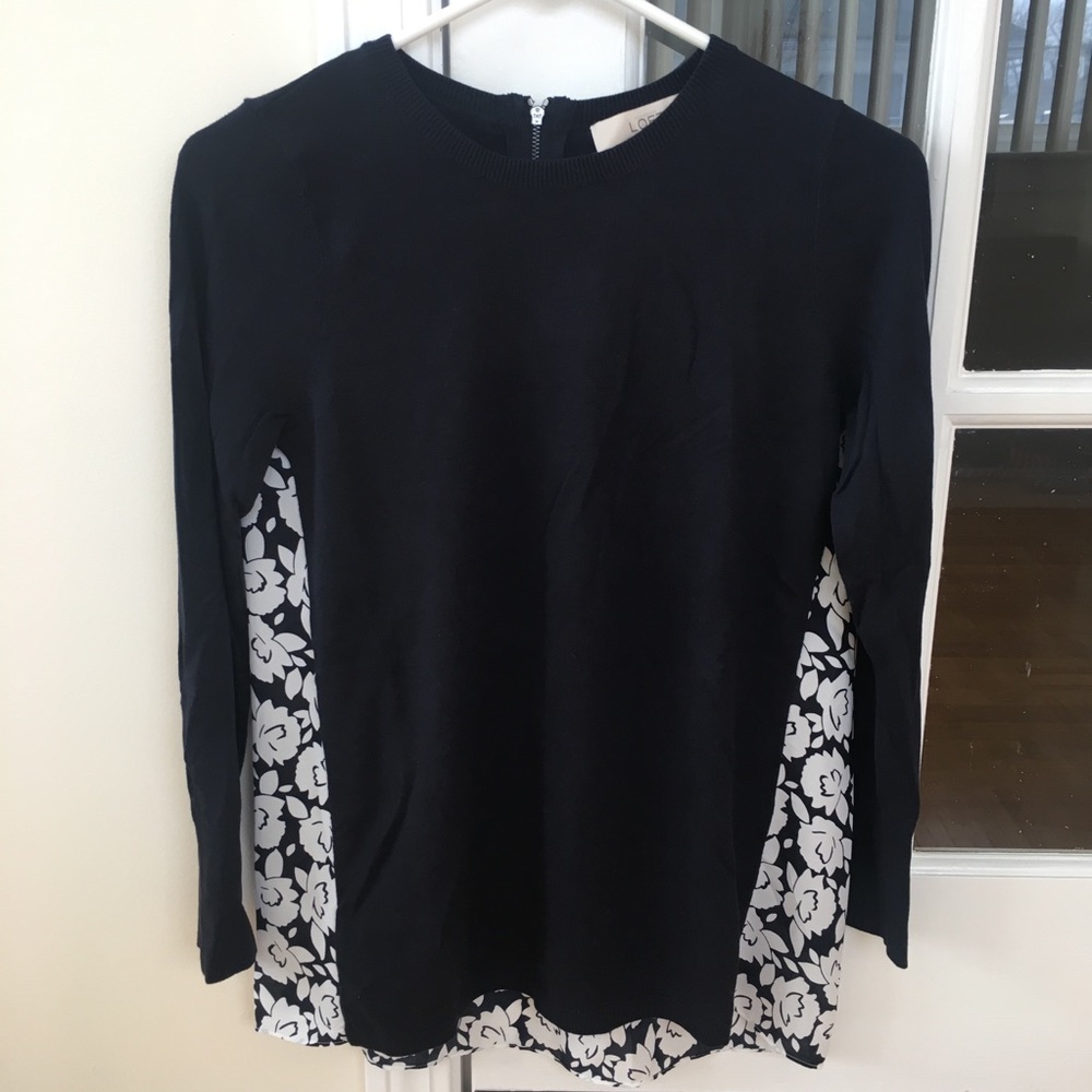 LOFT Mixed Media Gardenia Sweater